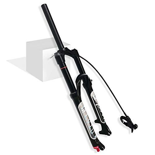 LvTu Mountainbike Vordere Federgabel MTB Luft Gabel 26 27.5 29 Zoll 140mm Federweg Rebound Adjust Ultraleicht Fahrradgabel QR 9mm Schwarz (Color : Straight Remote Lock Out, Size : 29 inch) von LvTu