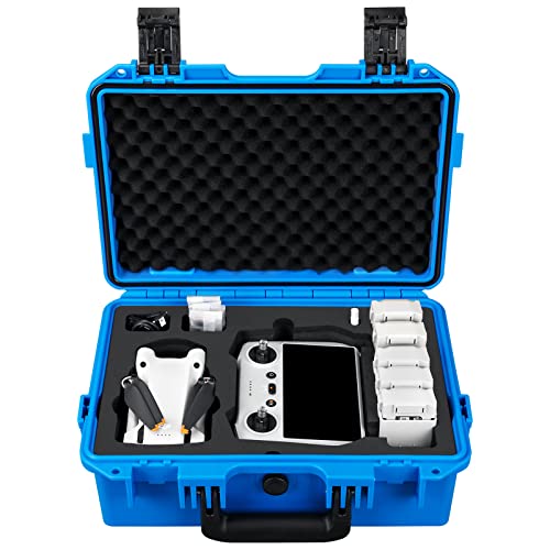 Lykus Titan MM330 Wasserdicht Tasche/Koffer/Case (Blau) für DJI Mini 3 Pro/Mini 3 und DJI RC, bietet Platz für DJI RC Lanyard und bis zu 7 Akkus [NUR Koffer] von Lykus
