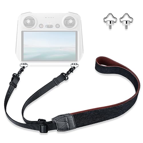 Lykus Gurt/Schlüsselband/Strap/Lanyard für DJI RC/DJI RC 2/DJI RC Pro/RC Plus, schwarzer Riemen, Kronenförmigen Schrauben, Kompatibel mit DJI Mini 4 Pro,Air 3,Mini 3/Pro,Mavic 3 Pro/Classic von Lykus