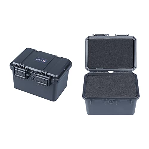 Lykus HC-1430 wasserdichte Mini Koffer Trockenbox mit Schaumstoffeinlage, Innenmaße 14x9x9,3 cm, IP66 Spritzwassergeschützt, Geeignet für Handys, Werkzeuge, Kleingeräte und mehr von Lykus