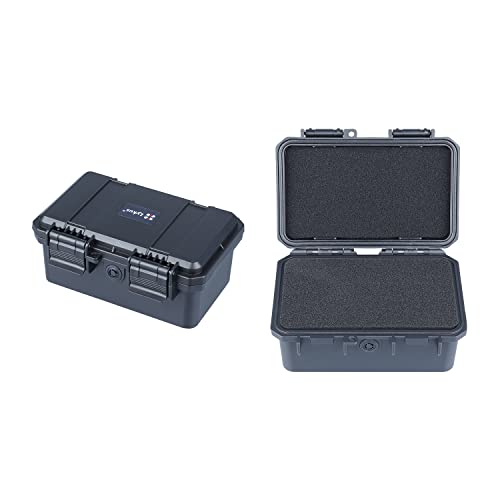 Lykus HC-1520 wasserdichte Mini Koffer Trockenbox mit Schaumstoffeinlage, Innenmaße 14,8x8,5x6,8 cm,IP66 Spritzwassergeschützt, geeignet für Handys, Werkzeuge, Kleingeräte und mehr von Lykus