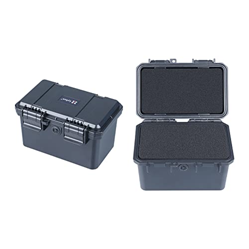 Lykus HC-1530 wasserdichte Mini Koffer Trockenbox mit Schaumstoffeinlage, Innenmaße 14,9 x 8,5 x 9,4 cm, IP66 spritzwassergeschützt, geeignet für Handys, Werkzeuge, Kleingeräte und mehr von Lykus