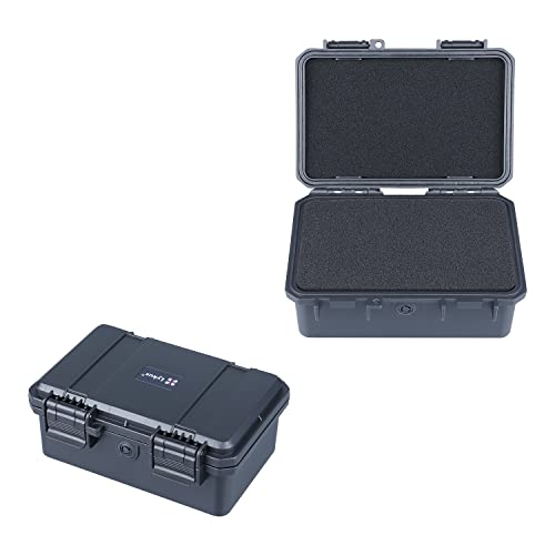 Lykus HC-1720 wasserdichte Mini Koffer Trockenbox mit Schaumstoffeinlage, Innenmaß 16,4 x 10 x 6,8 cm, IP66 spritzwassergeschützt, geeignet für Handys, Werkzeuge, Kleingeräte und mehr von Lykus