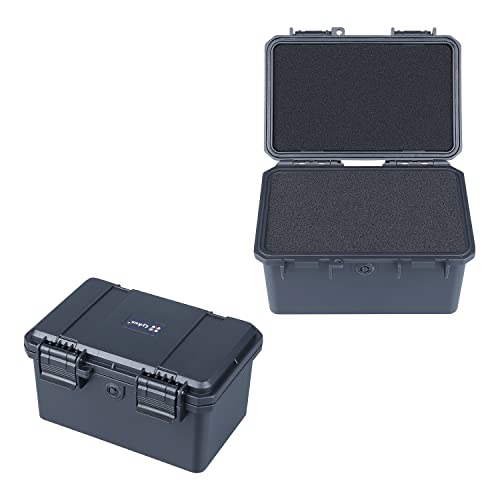 Lykus HC-1730 wasserdichte Mini Koffer Trockenbox mit Schaumstoffeinlage, Innenmaße 16,4 x 10 x 9,3 cm, IP66 spritzwassergeschützt, geeignet für Handys, Werkzeuge, Kleingeräte und mehr von Lykus