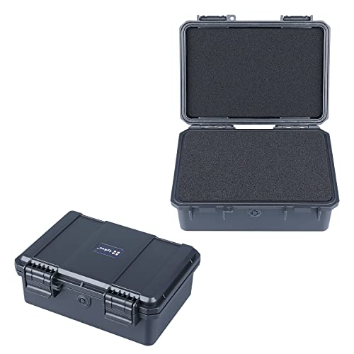 Lykus HC-1820 wasserdichte Mini Koffer Trockenbox mit Schaumstoffeinlage, Innenmaße 18x12x6,8 cm, IP66 spritzwassergeschützt, geeignet für Handys, Werkzeuge, Kleingeräte und mehr von Lykus