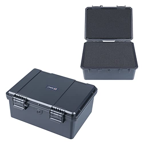 Lykus HC-2130 wasserdichte Mini Koffer Trockenbox mit Schaumstoffeinlage, Innenmaße 21,1 x 15,1 x 9,4 cm, IP66 spritzwassergeschützt, geeignet für Handys, Werkzeuge, Kleingeräte und mehr von Lykus