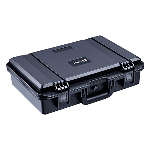 Lykus HC-4410 Wasserdicht Koffer mit anpassbar Rasterschaumstoff, Innengröße 44x29x12 cm, geeignet für Pistole, Laptop, Camcorder, Actionkamera von Lykus