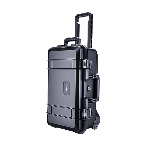 Lykus HC-5120 Wasserdicht Koffer mit Rad und anpassbarem Schaumstoff, Innengröße 51,6x28,8x18,5 cm, geeignet für Kameras, Objektive, elektronische Geräte und mehr von Lykus