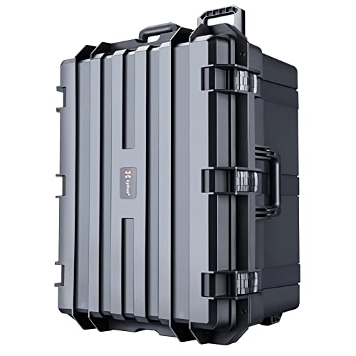 Lykus HC-7240 Großer Wasserdicht Koffer mit Rädern und anpassbarem Schaumstoff, Innengröße 72x55x39.7 cm, geeignet für Kameras, Objektive, elektronische Geräte und mehr von Lykus
