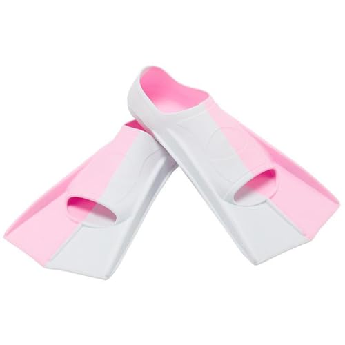 Taucherflossen für Damen & Herren, Speed Schwimmflossen, Flossen für Kinder Erwachsene Beinstärke aufbauen -Pink+White||S von Lyria