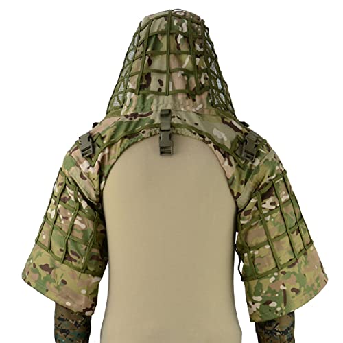 LytHarvest Sniper Ghillie Suit Foundation Ripstop Camouflage Tactical Ghillie Hood (CP Multicam) von LytHarvest