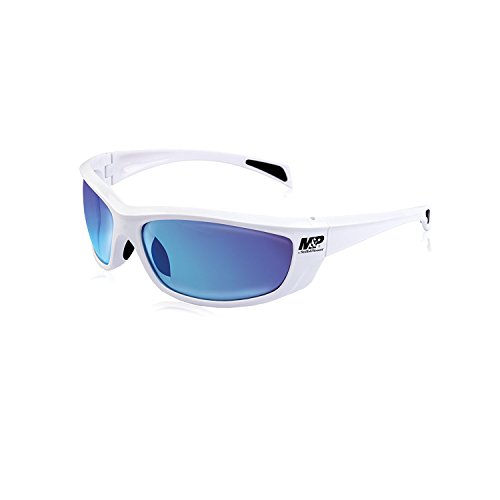 M&P Accessories 1108264-SSI Whitehawk Full Farm Schießbrille, glänzend, Weiß/Blau, spiegelnd, Mehrfarbig von Smith & Wesson