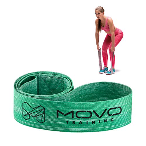MOVO Fitness Power Band | 100 x 5 cm | Resistance Gymnastik Sport Training Bänder | Für stabile Muskulatur | Widerstandsband für Krafttraining | Waschmaschinenfest | Latexfrei | Optimum/Hard von M MOVO TRAINING