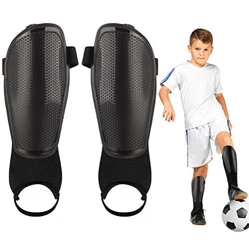 Kinder Schienbeinschoner Fußball,Atmungsaktiv Fußball Shin Guards mit Knöchelschutz Jugend Kind Leichte Wadenschutzausrüstung für Jungen Mädchen (S) von M MUNCASO