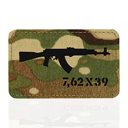 M-Tac AKM Tactical Morale Patch Lazer Cut Hakenverschlüsse, Black/Camo von M-Tac