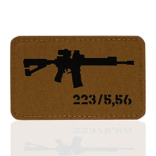 m-tac AR-15 Tactical Morale Patch Lazer Cut Hakenverschlüsse, Black/Coyote von M-Tac