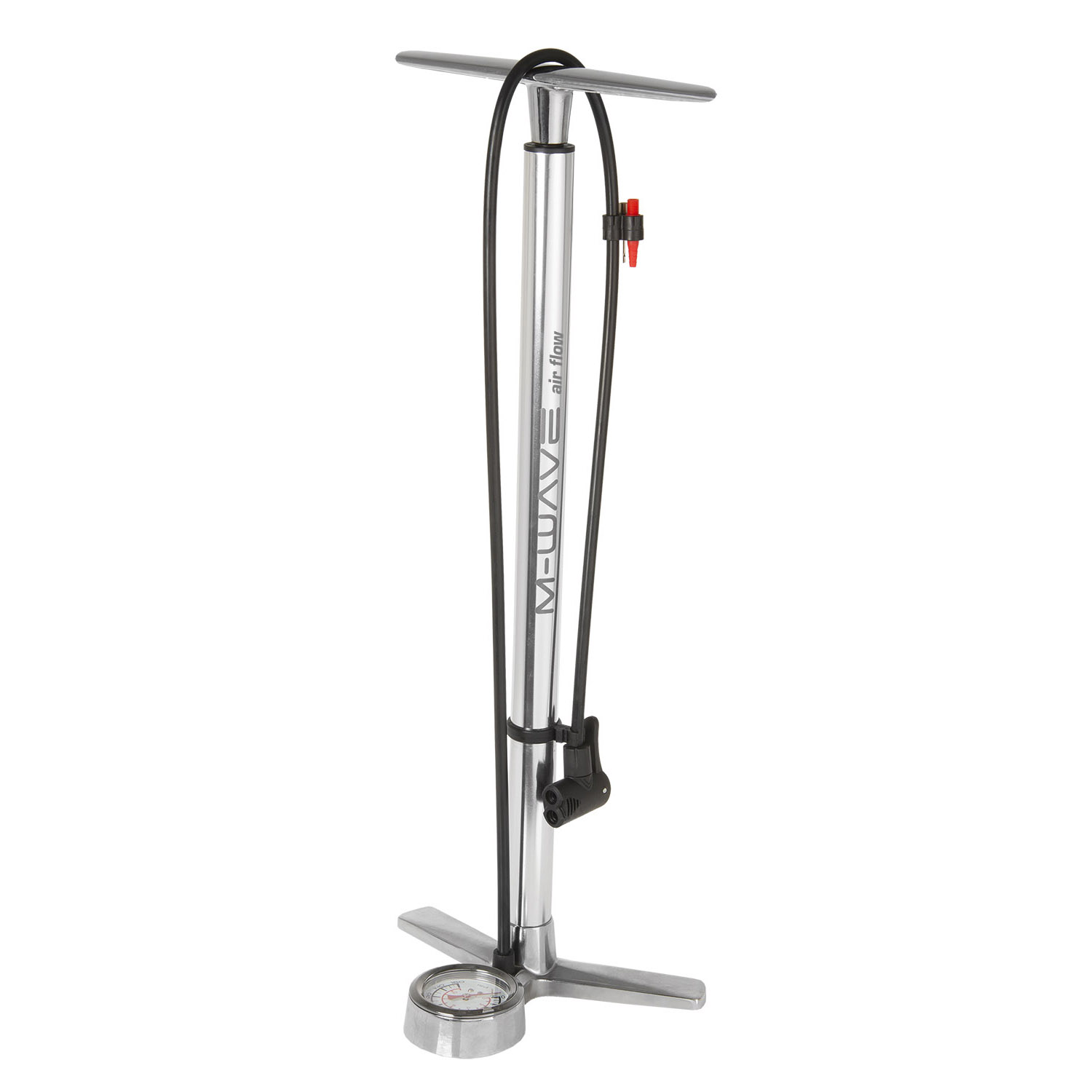 M-Wave Air Flow Standpumpe Fahrradpumpe Ballpumpe Universal Fahrrad Pumpe Luftpumpe von M-Wave