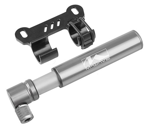 M-Wave Air Midget Mini-pumpe, CNC-gefrästes Aluminium, Für Fv Und Dv, Silber, One Size von M-Wave