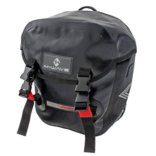 M-Wave Gepäckträgertasche Doppelpacktasche Manitoba 2x 12,5 ltr. Wasserdicht, schwarz von M-Wave