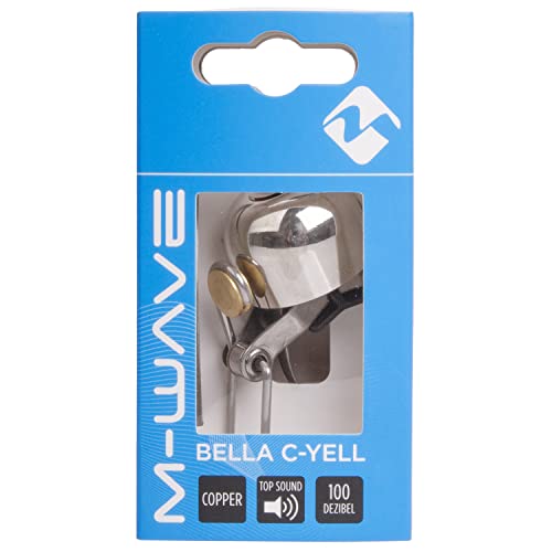 M-Wave Unisex – Erwachsene Mini-Glocke Bella C-Yell Kupfer, Ø 30mm (1 Stück), Silber, Ø 30 mm von M-Wave