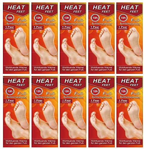 M&H-24 Wärmesohlen für Schuhe-Füße Fußwärmer Pads Sohlen-Wärmer für warme Füße im Winter, 5 Paar beheizbare Einlegesohlen bis zu 10 Stunden 38°C, Grösse 36-41 von M&H-24