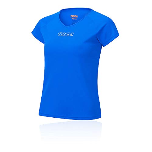 OMM Original Mountain Marathon Damen Bearing Kurzarm Shirt, blau, L von OMM Original Mountain Marathon