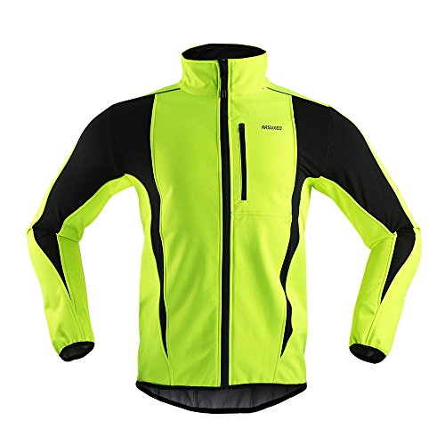 M.Baxter Fahrrad Trikot Winter Herbst Fahrradbekleidung Wasserdicht Winddicht Atmungsaktiv Warm Fleece Jacke von GITVIENAR
