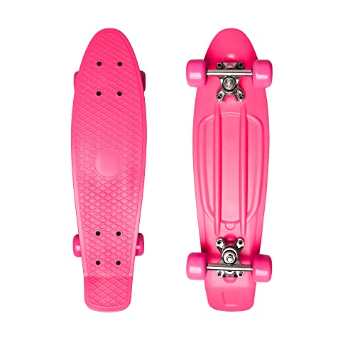 M.Y X-Skate Retro-Skateboard für Kinder, Jugendliche und Erwachsene, 55,9 cm, Pink von M.Y