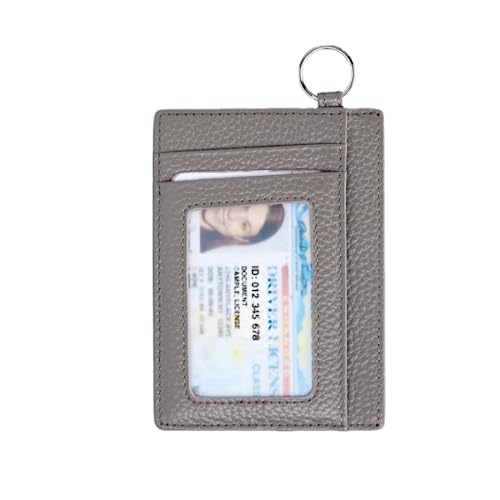 M.lemo925 Echtes Leder Schlüsselanhänger Geldbörse für Frauen Männer Kreditkarte Halten Geldbörse Slim Fronttasche Brieftasche, Braun von M.lemo925