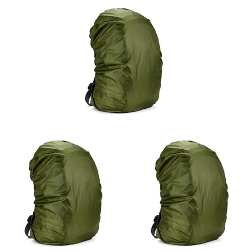 MABSSI 3X 100L Rucksack Regen Schutz wasserdichte Tasche Wandern Camping Tragbar Groß,Armee GrüN von MABSSI