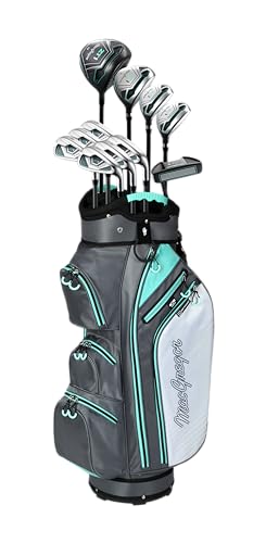 MACGREGOR Damen Zt1 Graphit Cartbag Rechtshänder Golf Paket Sets, Grau/Türkis, Einheitsgröße von MACGREGOR