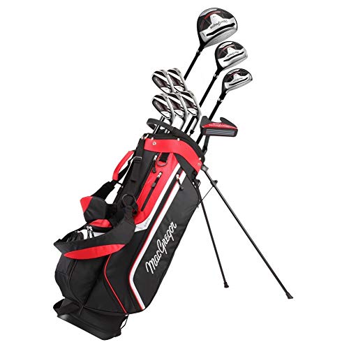 MACGREGOR Men's CG3000 Mens Package Golf Club Bag Set Golfschlägersets, Schwarz/Rot, One Size von MACGREGOR