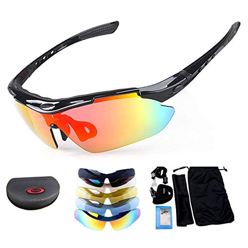 MACHSWON Polarisierte Sportsonnenbrille für Männer & Frauen, X7 Army Tactical Brille mit 4 Wechselobjektiven zum Fahren Motorradfahren Schießen Jagen Laufen Laufen Skifischen() von MACHSWON
