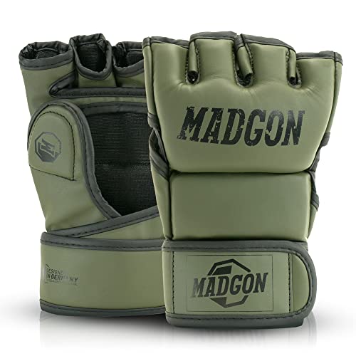 MADGON Premium MMA Handschuhe für Kampfsport, Grappling, Sparring, Krav MAGA, Muay Thai, Boxsack, Pratzen für Männer und Frauen von MADGON