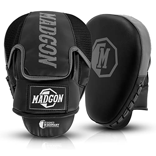 MADGON Premium Pratzen für optimale Schlagdämpfung, 1 Paar Boxpratzen für Boxen, Kampfsport, MMA, Kickboxen, Taekwondo von MADGON