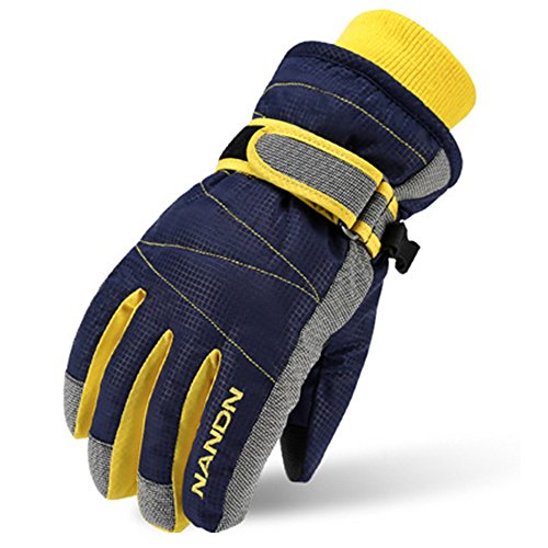 MAGARROW Jungen Winter-warme windundurchlässige Outdoor Sports Handschuhe Small (Fit Kids 6-7 Years Old) dunkelblau von MAGARROW