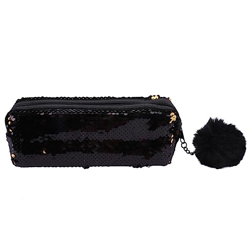 MAGICLULU 1stk Federmäppchenpaillettenfedermäppchenmakeuppencilcase Federmäppchen Im Meerjungfrau-Stil Pailletten-Kosmetiktasche Glitzer-Make-up-Tasche Handtasche Polyester Haarball Fräulein von MAGICLULU