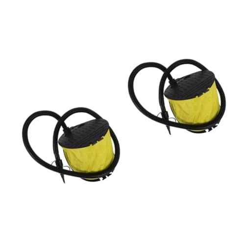 MAGICLULU 2 Stück Blasebalg Fußpumpe mit Adaptern Tragbare Luftpumpe für Camping Luftbett Yoga Ball Aufblasbare Matratzen und Kissen Schnelles Aufpumpen und Ablassen ohne Strom von MAGICLULU