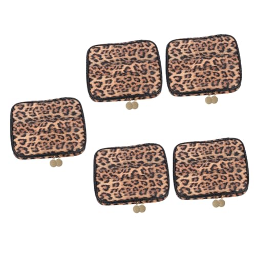 MAGICLULU 5St Leopard-Kosmetiktasche Reisetaschen-Organizer Kosmetiktasche für die Reise aufbewahrungssack Storage Pockets Seesäcke für unterwegs Reisezubehör tragbare Reisetasche Haushalt von MAGICLULU