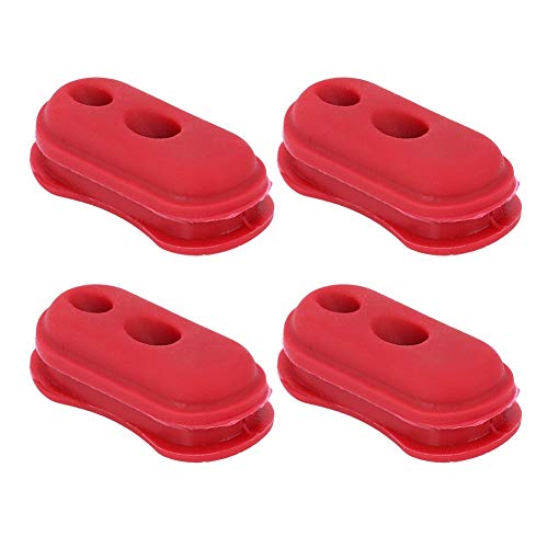 MAGT Elektroroller Silikonhülle Scooter Zubehör, 4 Stück Gummi Hülle Reparatur Ersatzteile Zubehör Für Xiaomi M365 Elektroroller, Rot (Farbe : Rot) von MAGT