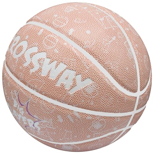 MAIBOLE Crossway Sports 7 Basketball Indoor und Outdoor Basketball, rosa Basketball feuchtigkeitsabsorbierendes Verbundleder (PU), einschließlich Einer Luftpumpe. von MAIBOLE