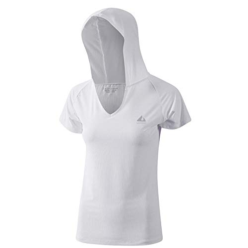 MAIMOMO Sportswear-Hosen Für Damen Fitness-Kleidung Weiblichen Sommertraining Kurzarm-Kapuzenbluse Locker Atmungsaktiv Einfarbig Sport-T-Shirt von MAIMOMO