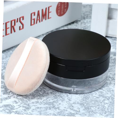 MAJORMENCH Leere Tragbare mit Doppelkammer und Spiegel Kompakter Make Up Behälter mit Losem Puderfach und Integriertem Puderquaste Wiederbefüllbarer Kosmetikorganizer Zufällige Farbe von MAJORMENCH