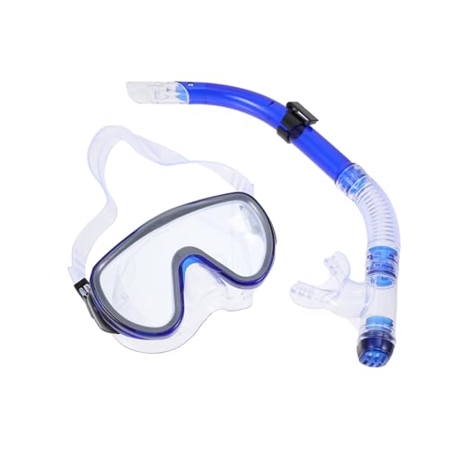 MAJORMENCH Tauchmaske Set mit Trockenem Schnorchel Anti Fog HD Glas Weichem Silikonrand Atmungsaktivem Schnorchelsystem Breitem Sichtfeld Komfortabel für Erwachsene Schnorcheln und Tauchen von MAJORMENCH