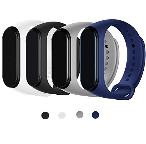 MAKACTUA Armband Kompatible für Xiaomi Mi Band 4 Damen Herren, Silikon Ersatz Fitness Armband und Uhrenarmband Sportarmband und Wristband Armbänder für Xiaomi Mi Band 4/3 von MAKACTUA