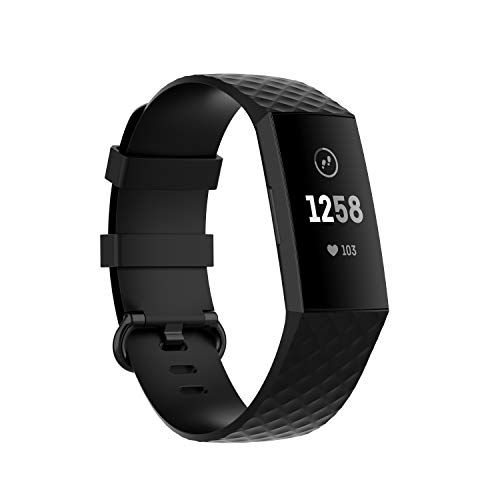 MAKACTUA Armband Kompatile für Fitbit Charge 4 Damen Herren, Silikon Ersatz Fitness Uhrenarmband von MAKACTUA