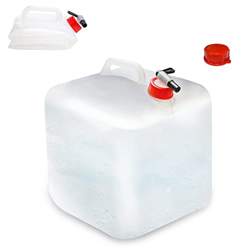 MAKACTUA BPA-frei Faltbarer Wasserbehälter 10 Liter, Wasserkanister Wasserbeutel für Notfall, Prepper, Krisenvorsorge, Notfallausrüstung, Krisenvorbereitung, Survival Rot mit Verschlusskappe von MAKACTUA