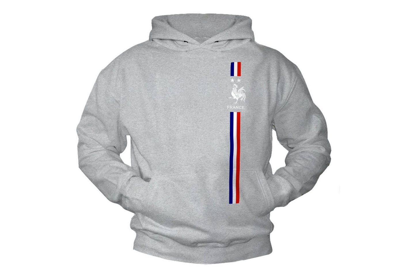 MAKAYA Kapuzenpullover Frankreich Flagge Fußball Trikot T-Shirt mit Kapuze Fahne Pullover mit Druck von MAKAYA