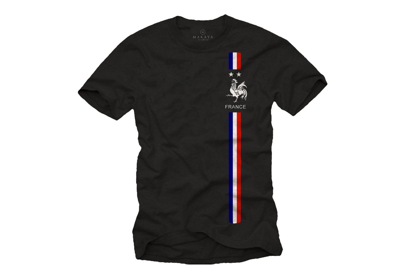 MAKAYA Print-Shirt Herren Fußball Trikot Frankreich Fahne Flagge Männer Geschenke von MAKAYA