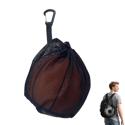 Ballsack,Ballnetz 1 Ball,Basketball Tasche,Basketball Fußball Netztasche,Ball Balltasche,Tragbare FußBallnetz Bag mit Kordelzug,Tennis Volleyball Fußball Rucksack Zubehör für Kinder und Erwachsene von MALOUSUN